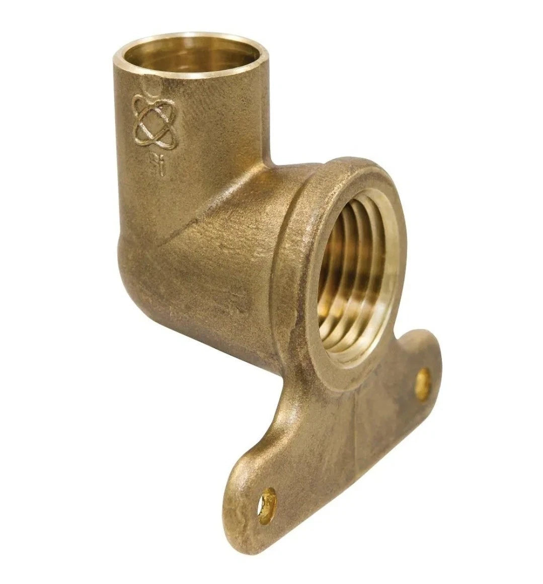 63pck Everbilt 90Degree High-Set Drop Elbow Fitting Forged Bronze Cup x FIP 1/2"