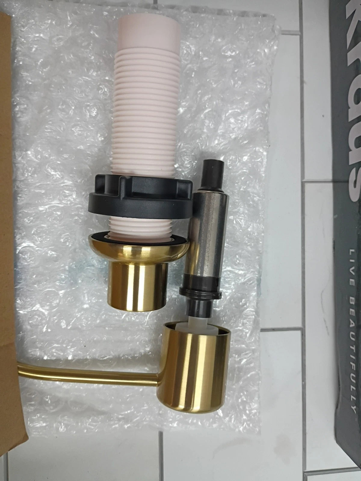 Kraus KSD-53BB Bolden Deck Mounted Soap Dispenser - Brushed Brass New Open Box