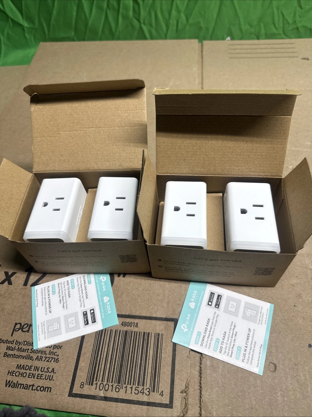 Lot Of 2 Kasa Smart Plug HS103P2, Smart Home Wi-Fi Outlet Works with Alexa, Echo