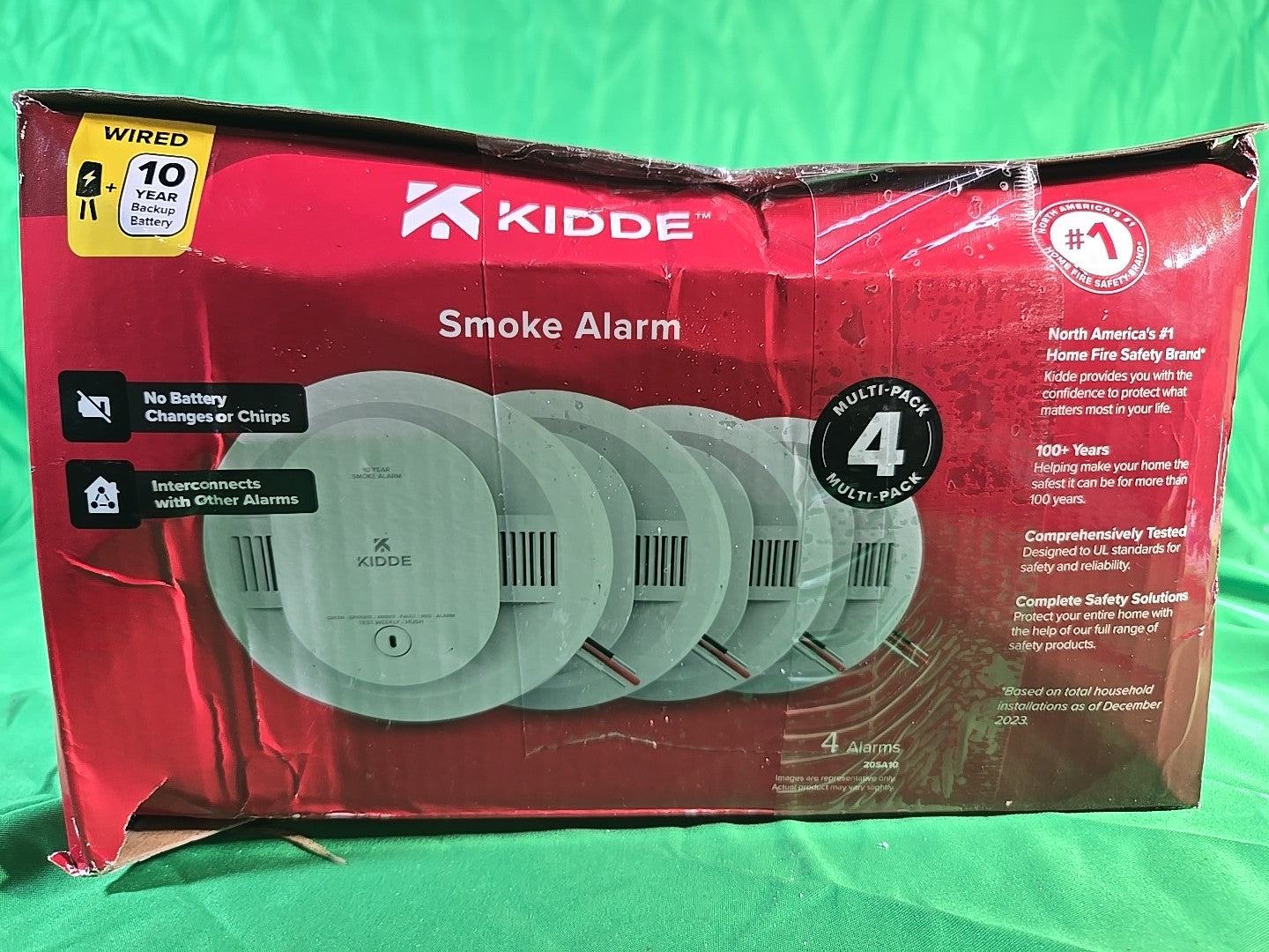 4x Kidde Hardwired Smoke Detector 4 Pack 20SA10