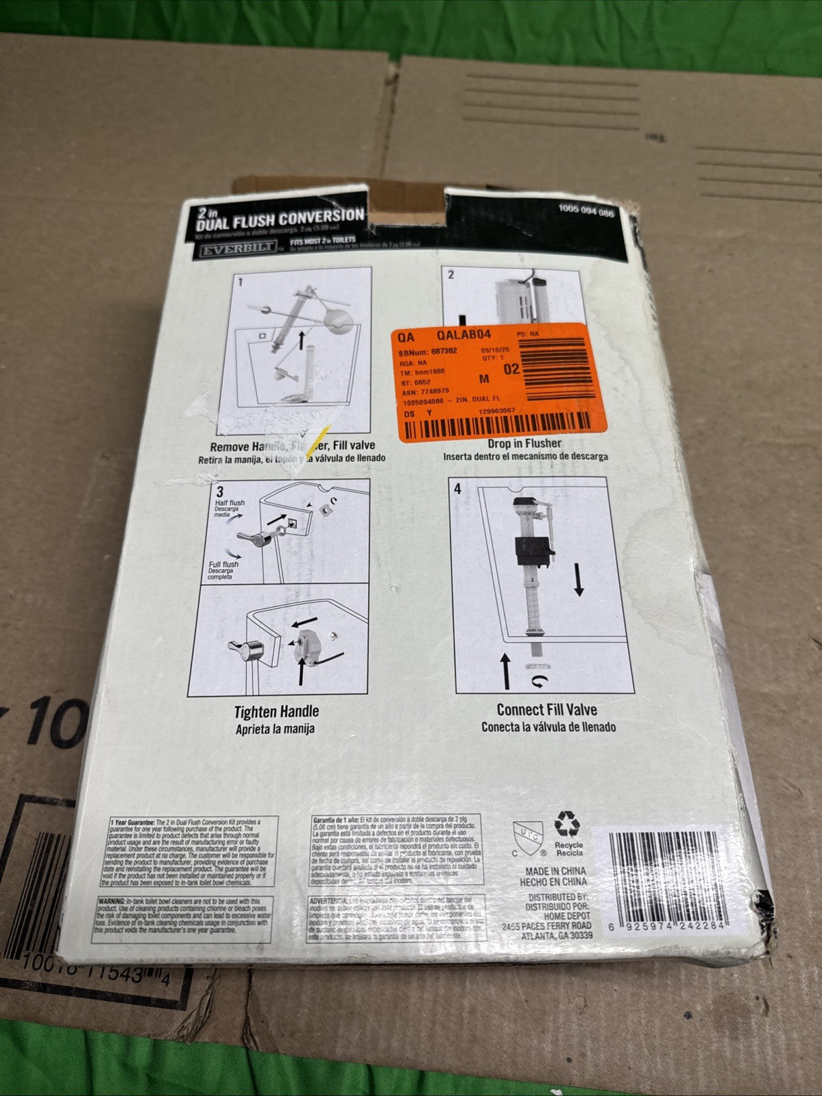 2 in. Dual Flush Toilet Conversion Kit