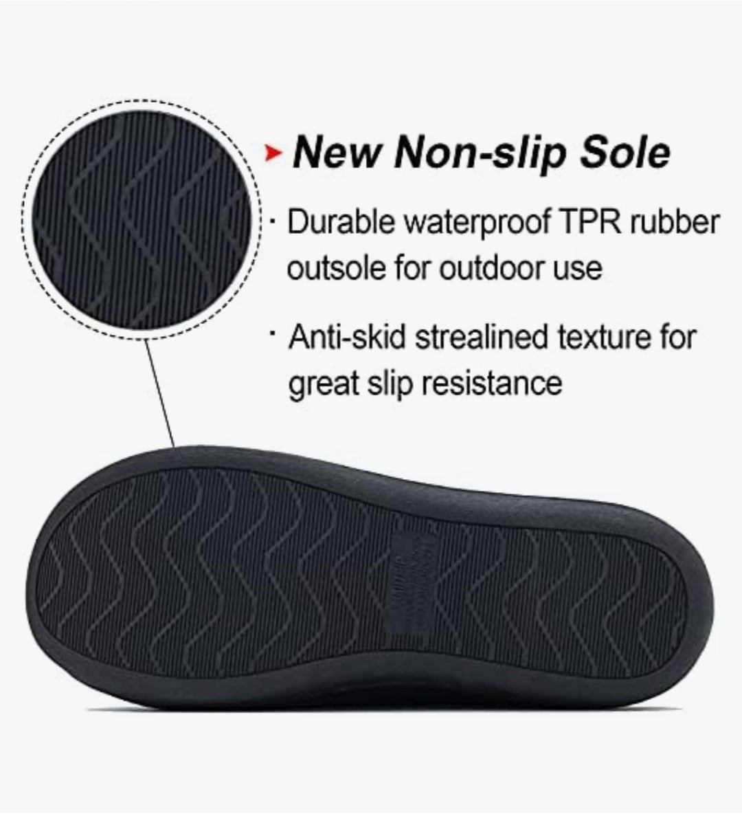 Memory Foam Clog Slippers for Men House Indoor OutdoorCozy Winter Warm Non Slip