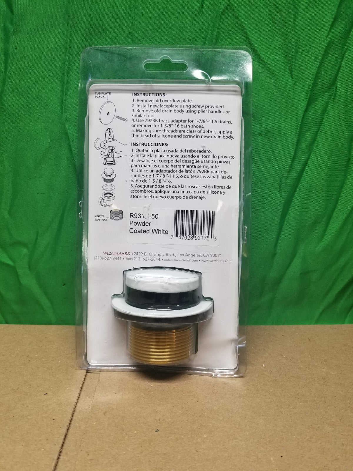 Universal Tip-Toe Bathub Drain Trim Kit with 1-1/2 in. Adapter Bushing and...