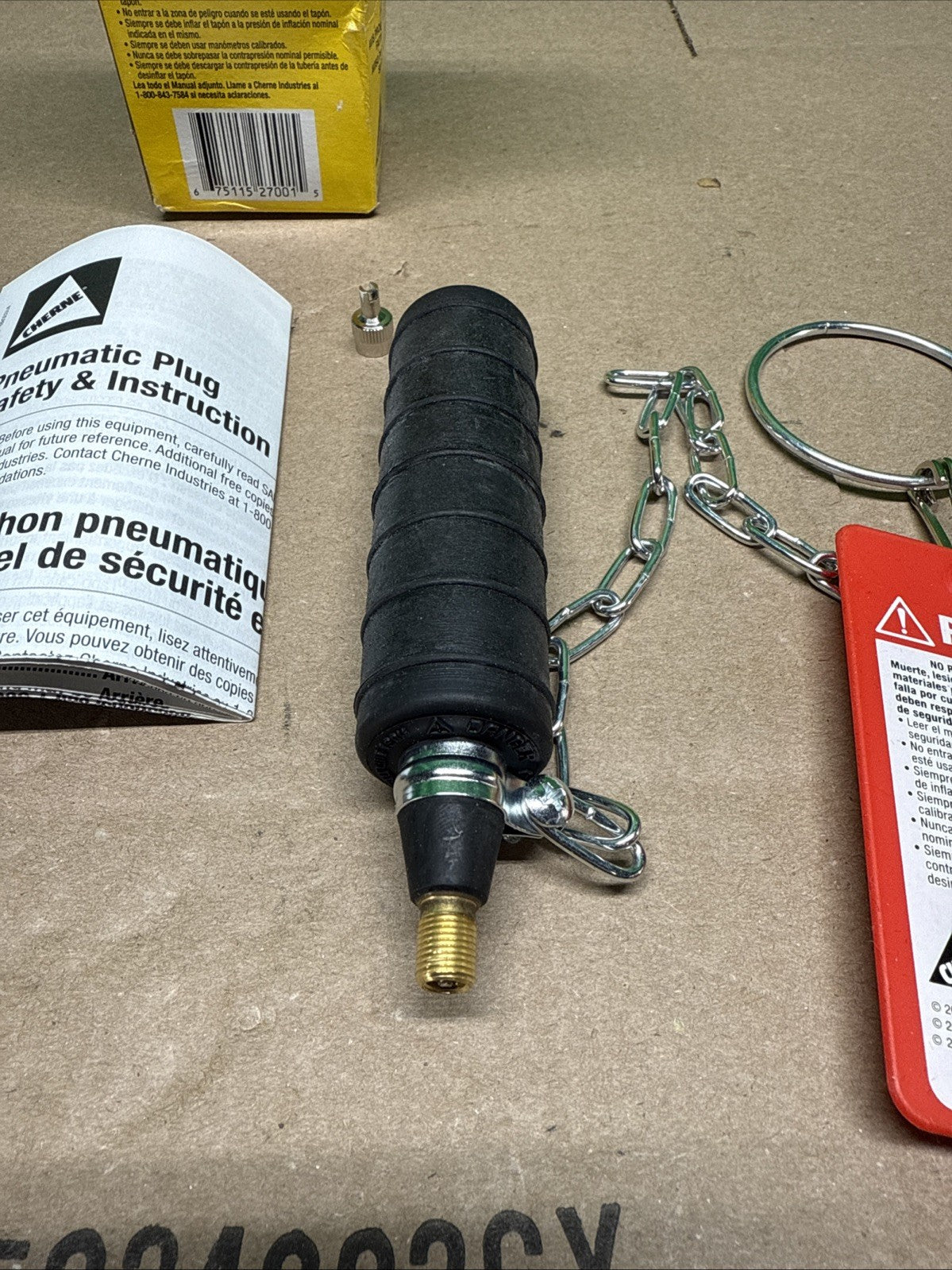 Cherne 270016 DWV System 1-1/4" - 1-1/2" Rubber Test Ball Plug New