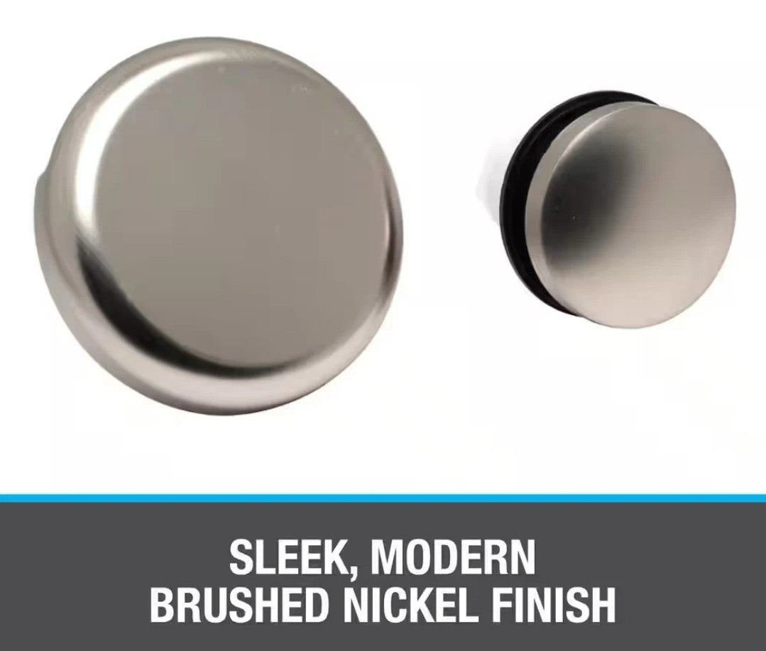 Oatey Bath Waste Half Drain Plumbing Kit Bathtub Drain Brushed Nickel PVC Sch 40