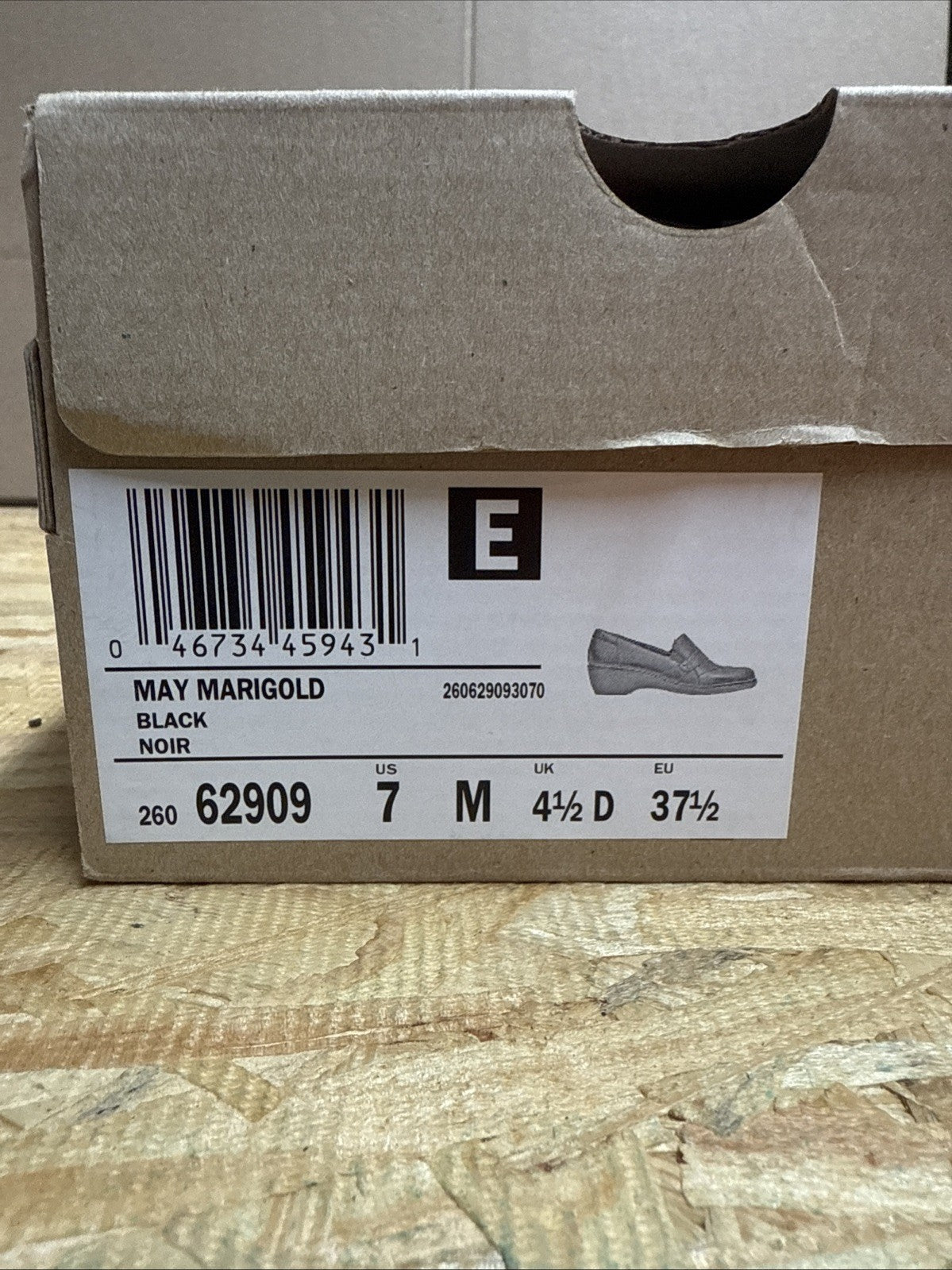 Clarks Womens May Marigold Black Heels Size 7 (2504229)