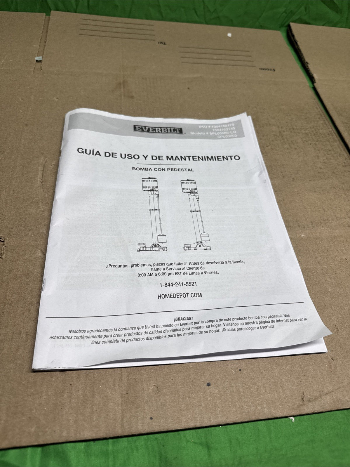 Everbilt Pedestal Sump Pump Stainless Steel and Cast Iron 1/2 HP SPL05003-LQ