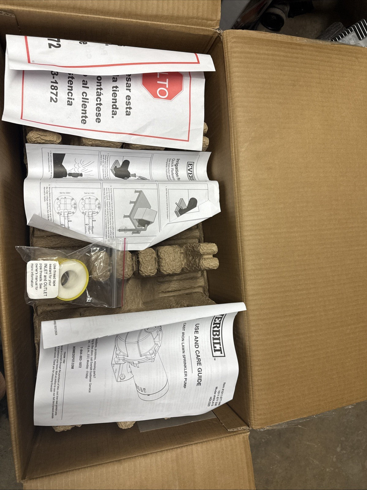 Everbilt 1-1/2 HP Cast Iron Lawn Irrigation Pump HDLS15 *For Parts*