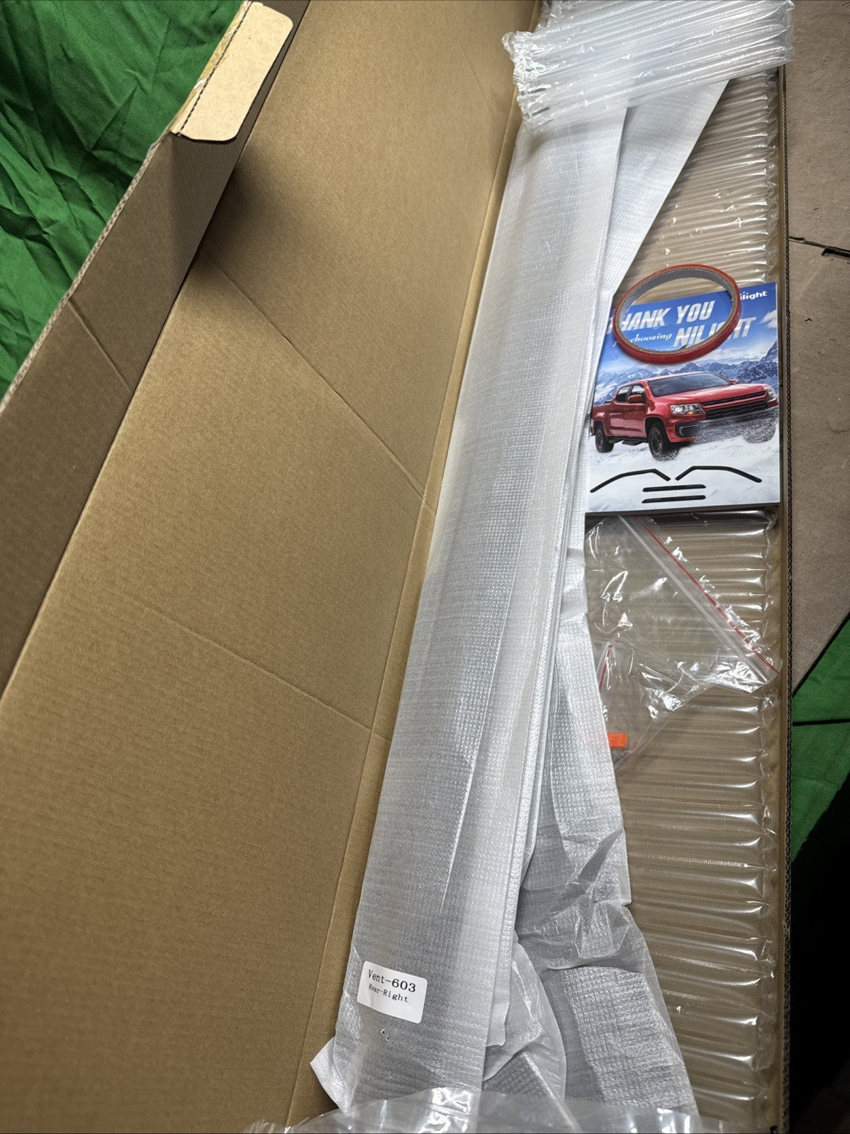 Nilight in Channel Rain Guards for Chevrolet Chevy Silverado 1500 Crew Cab 19-25