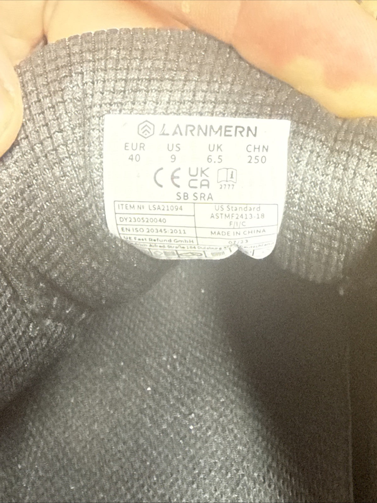 Larnmern Women’s Steel Toe Safety Shoes Non-slip Light Weight Size 9