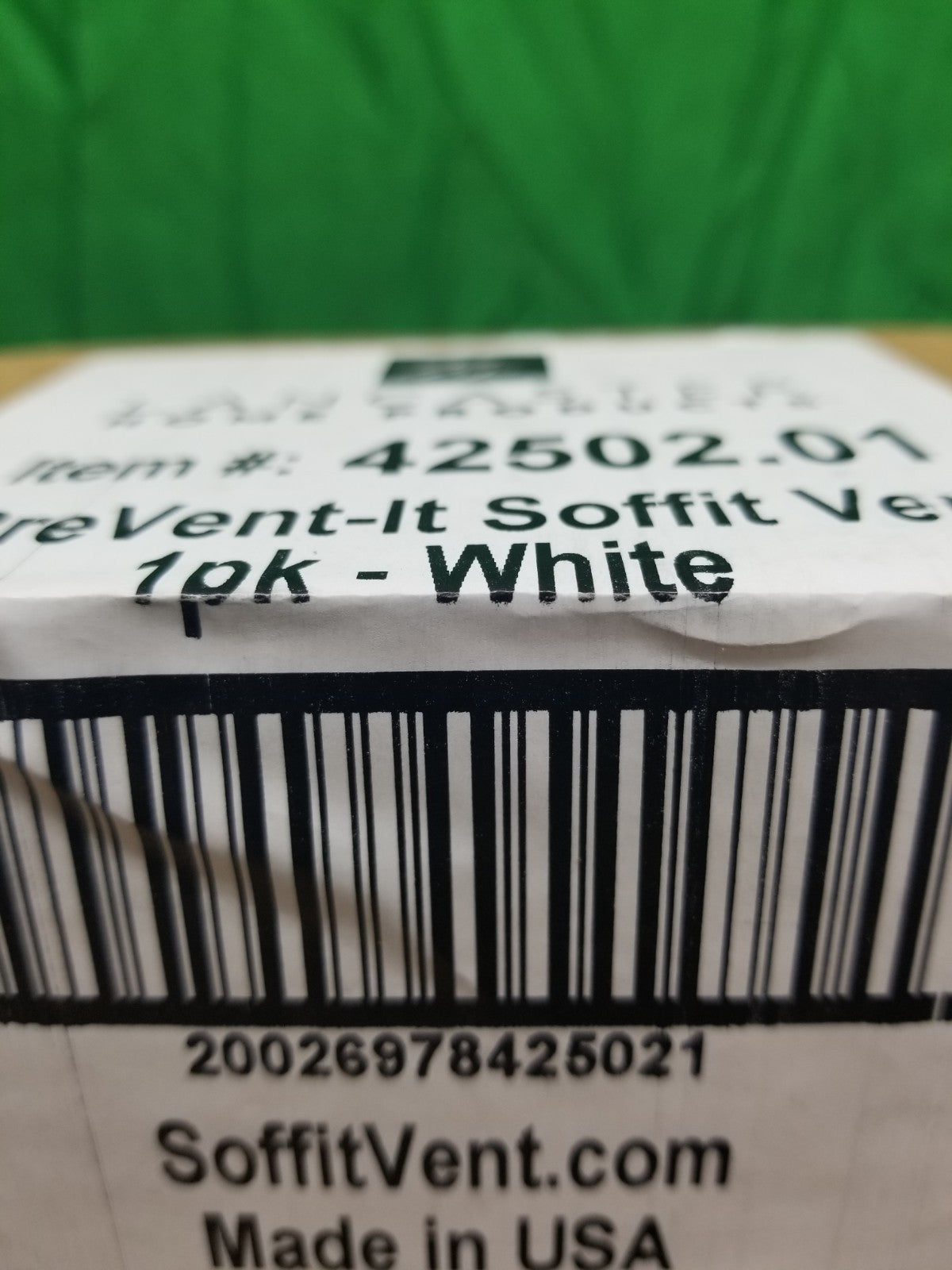 Prevent it 4" Soffit Vent for Bathroom Fan White Made in USA Brand NEW