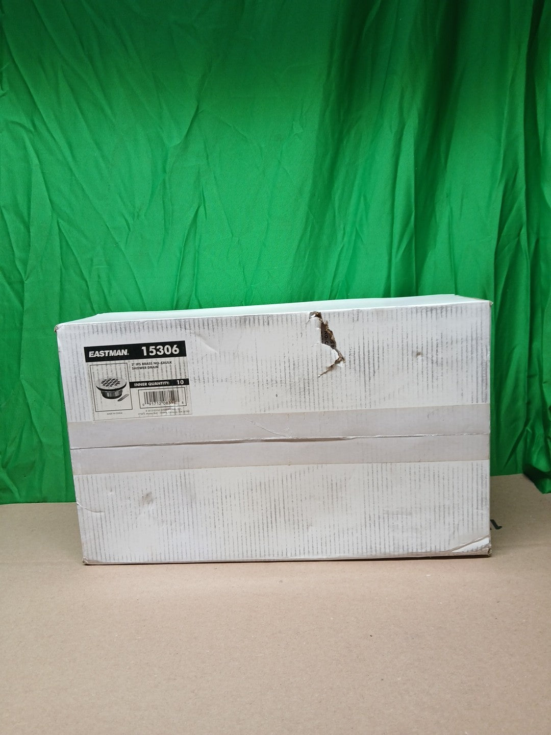 10pck Eastman 2 Inch IPS No Caulk Brass Shower Drain, Stainless Steel, 15306