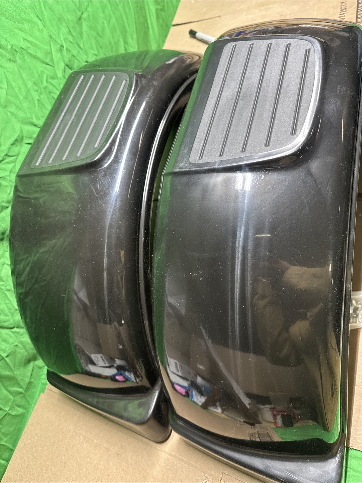 SET OF 2 (TWO) SINGLE AXLE TRAILER FENDERS 13" WHEELS TIRES SKIRT BOAT