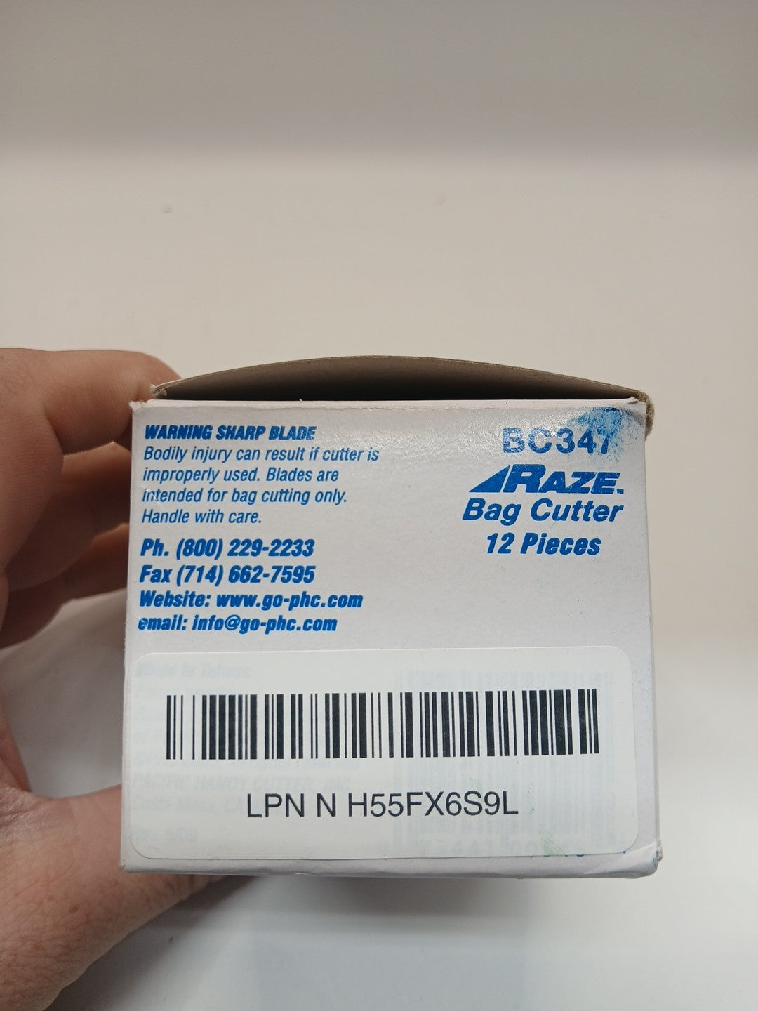(12-pack)Pacific Handy Cutter BC347 Enclosed Fixed Blade Safety Cutter, Plastic,