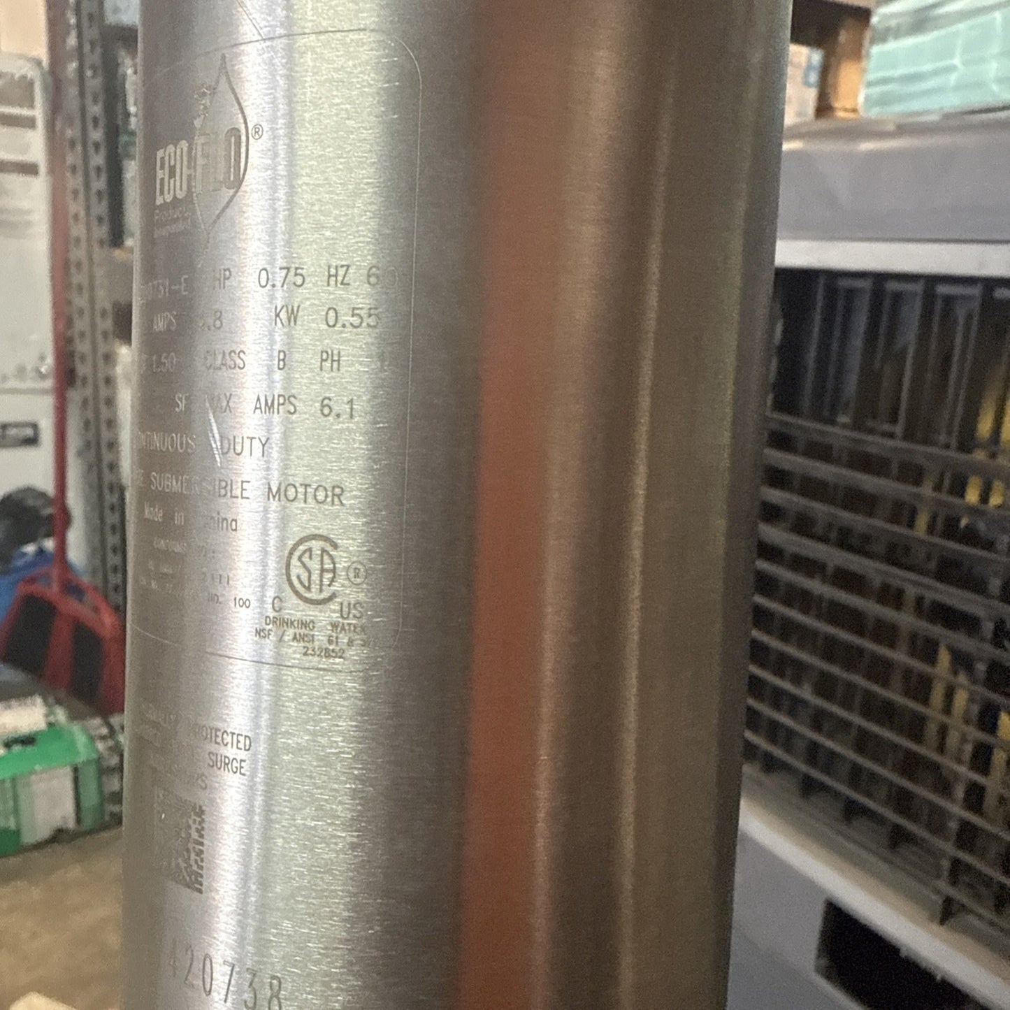 Everbilt Submersible 2-Wire Motor Deep Well Potable Water Pump 3/4HP 10gpm