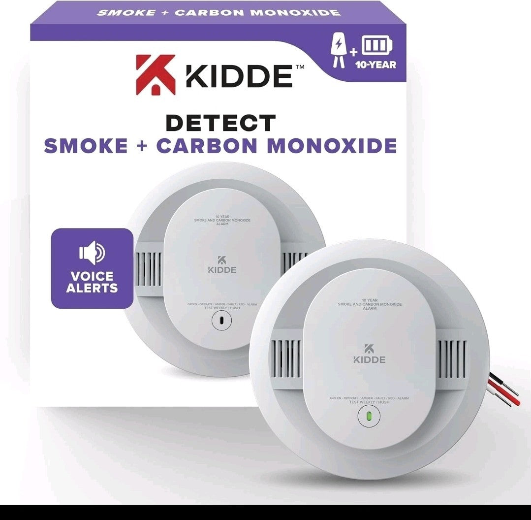 Kidde 30CUA10 Smoke & Carbon Monoxide Alarm Hardwired 10Year Battery NEW OPENBOX
