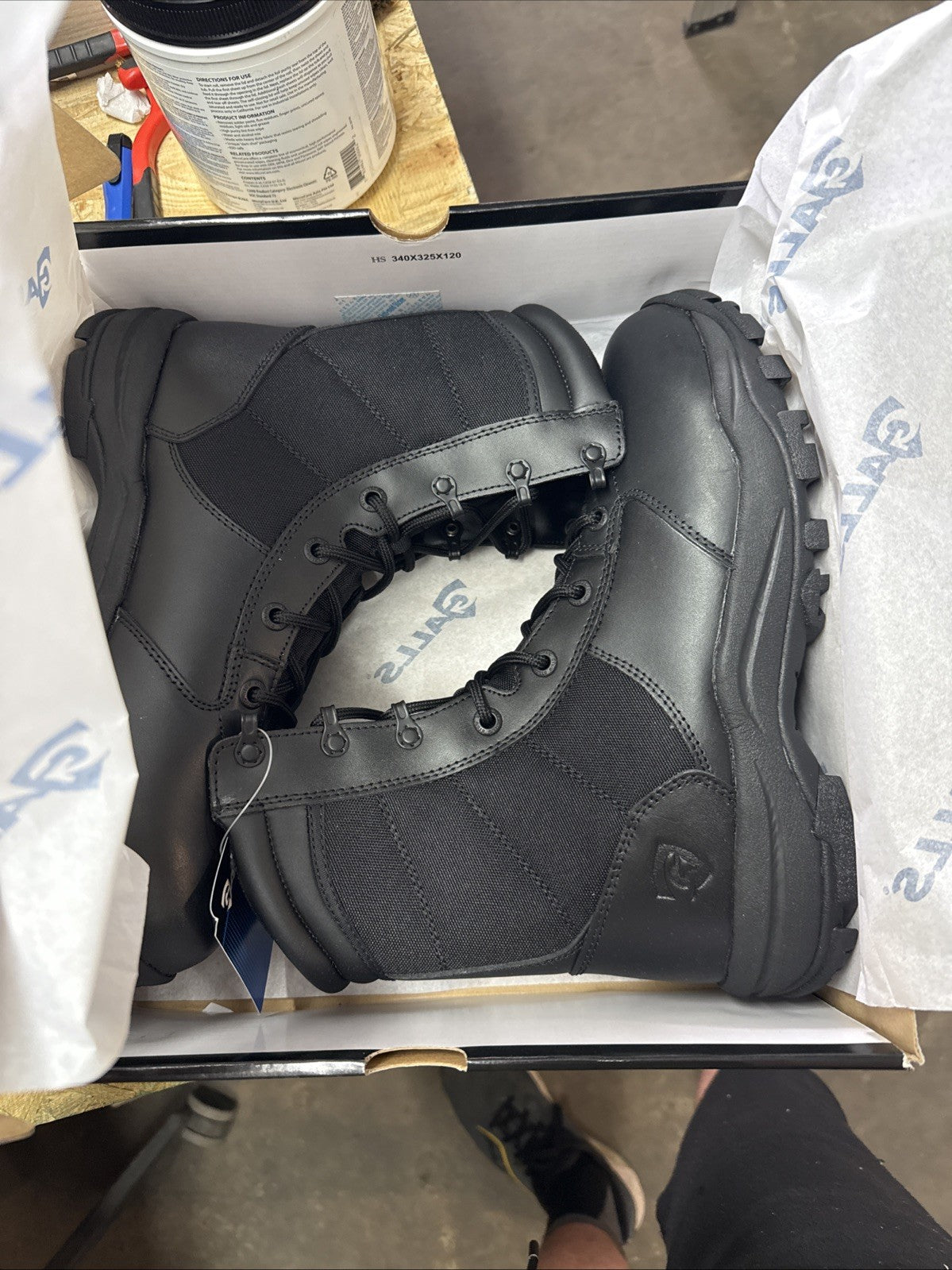 Galls 8" Duty Work Boots Men's Sz 11M Black Leather Soft Toe Tactical Lace Up