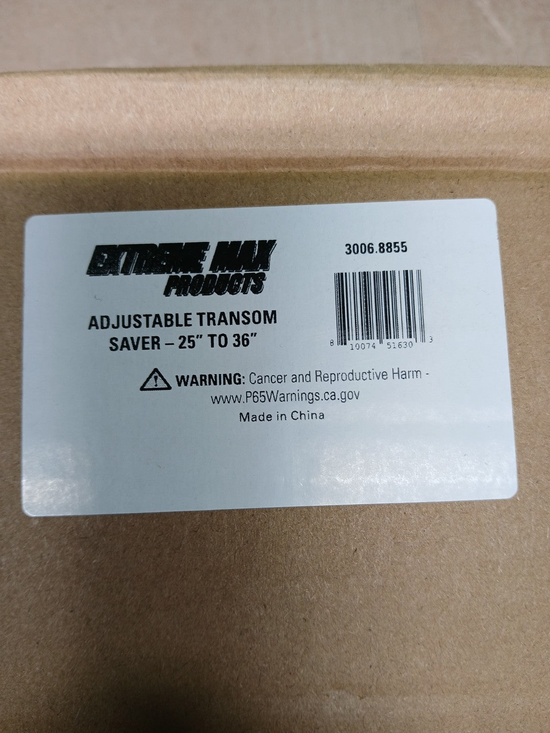 Extreme Max 3006.8855 Adjustable Transom Saver with Rubber V-Block and...