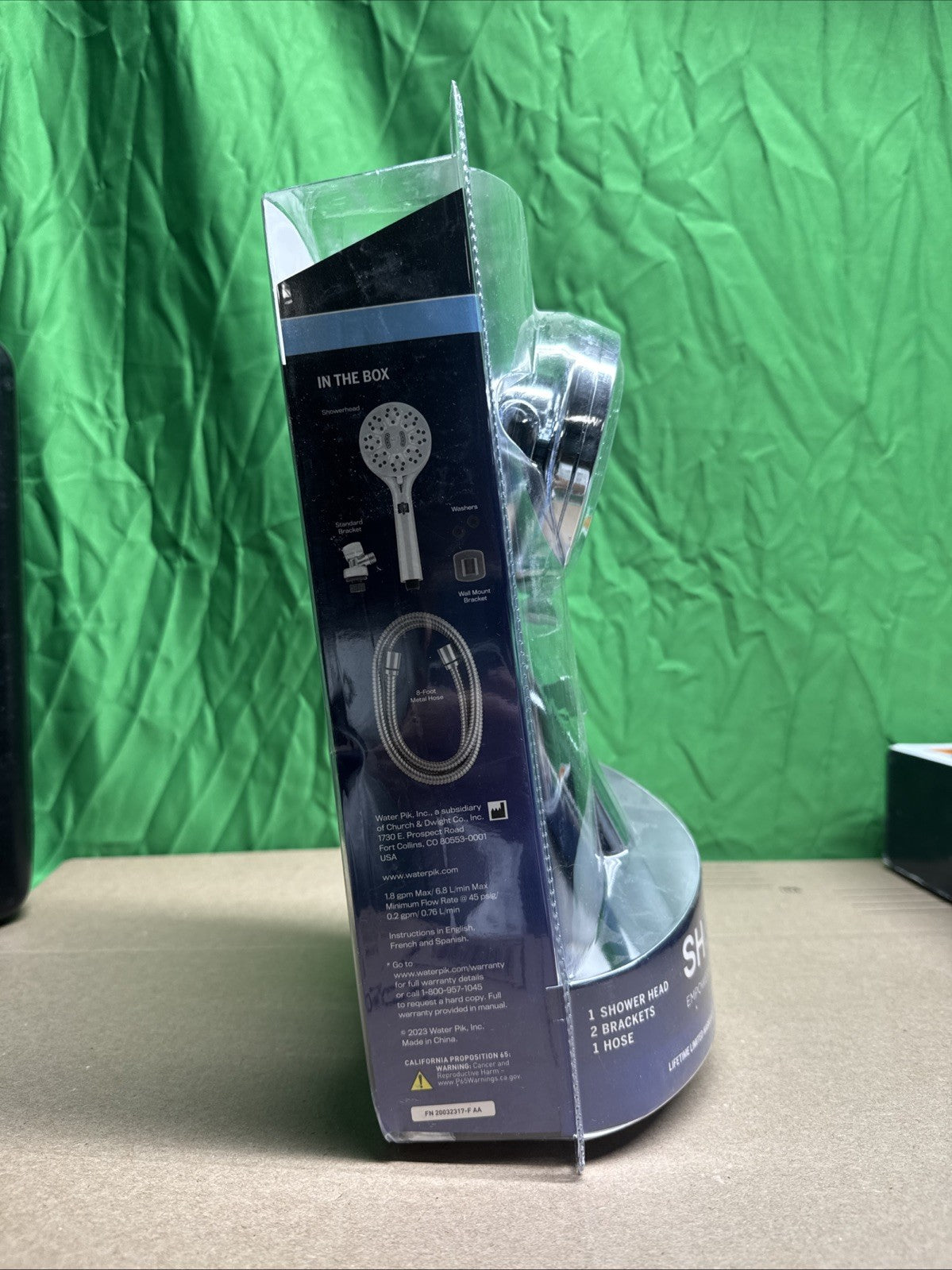 Waterpik Hand Held Shower Head Chrome 180-Degree 5-Modes QBS-563MEB