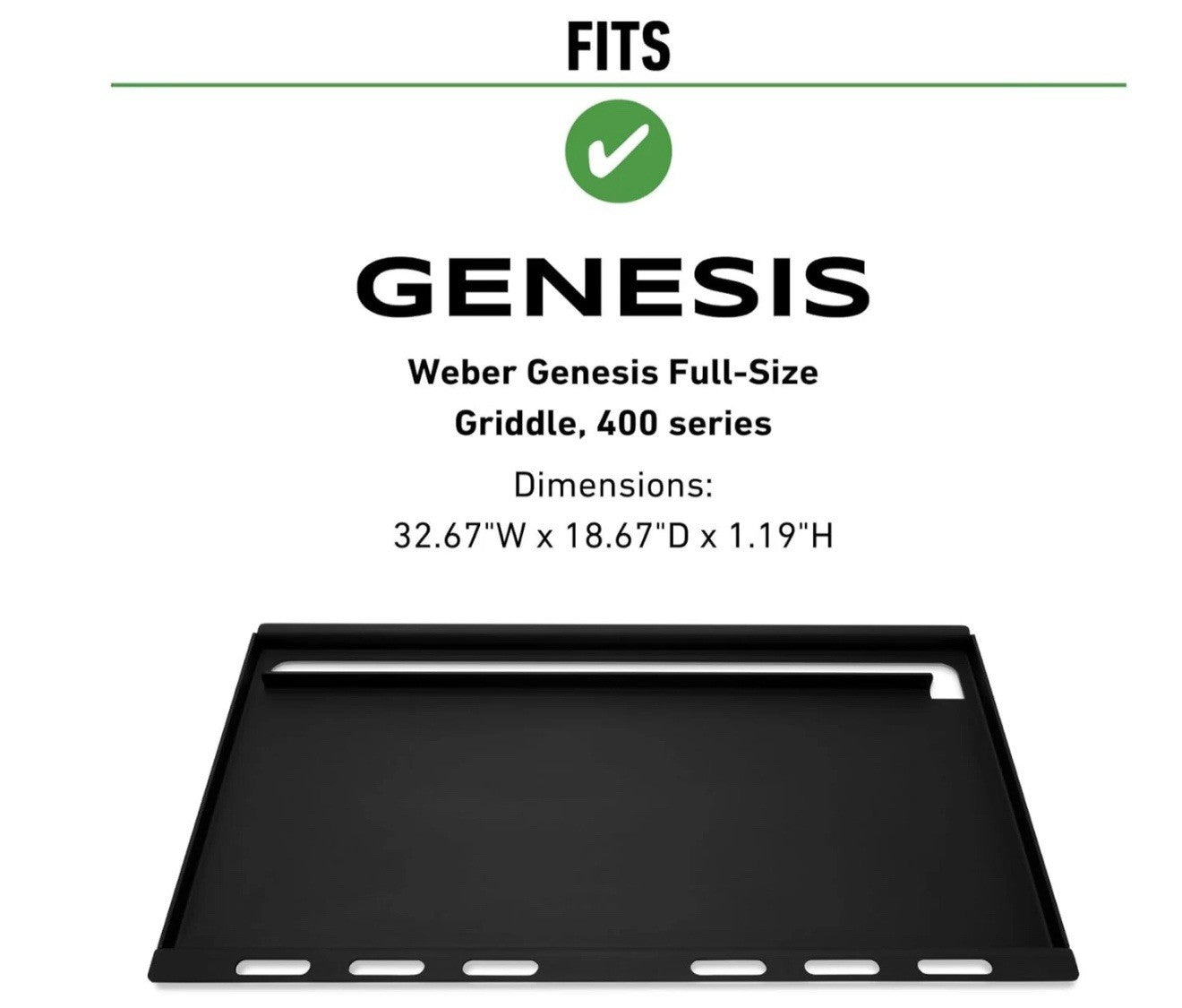 Weber Griddle Cover for Genesis 400 Series Griddle, Full-Size Storage Bag Black