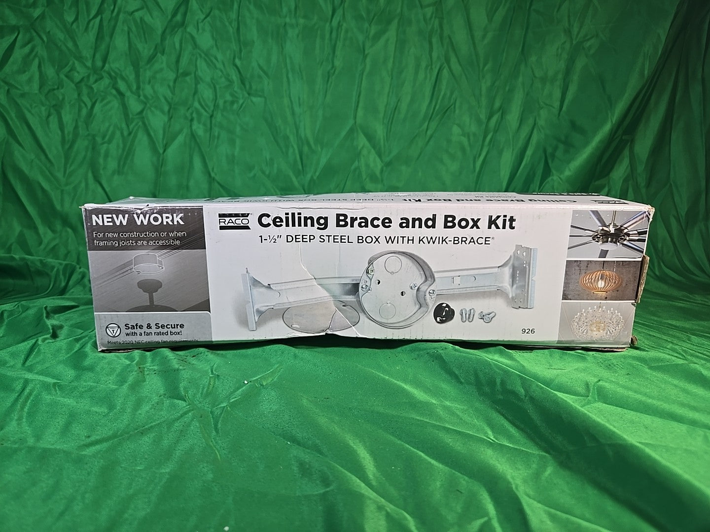 RACO 926 New Work Ceiling Brace & Box Kit For Fans and Fixtures