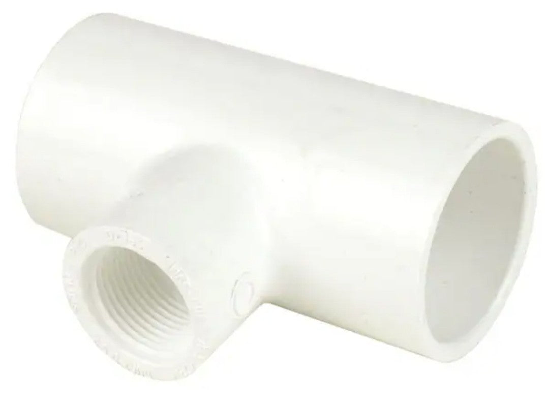 4 in. x 4 in. x 3/4 in. Schedule 40 PVC Reducing Tee SxSxFPT