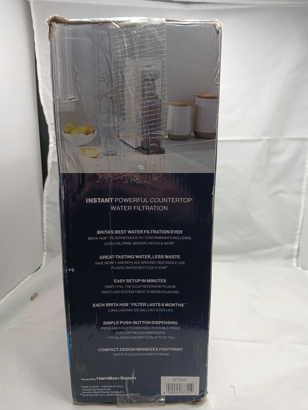 Brita Hub Compact Instant Powerful Countertop Water Filter System 9 Cup Tank