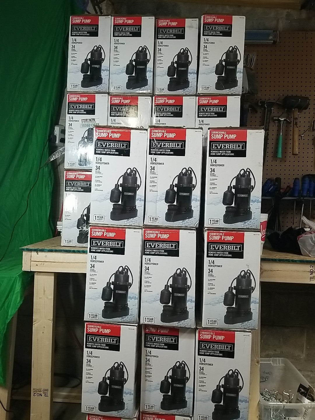 Everbilt 1/4 HP Aluminum Sump Pump w/ Tether Float Switch HDSP25W NEW OPEN BOX.