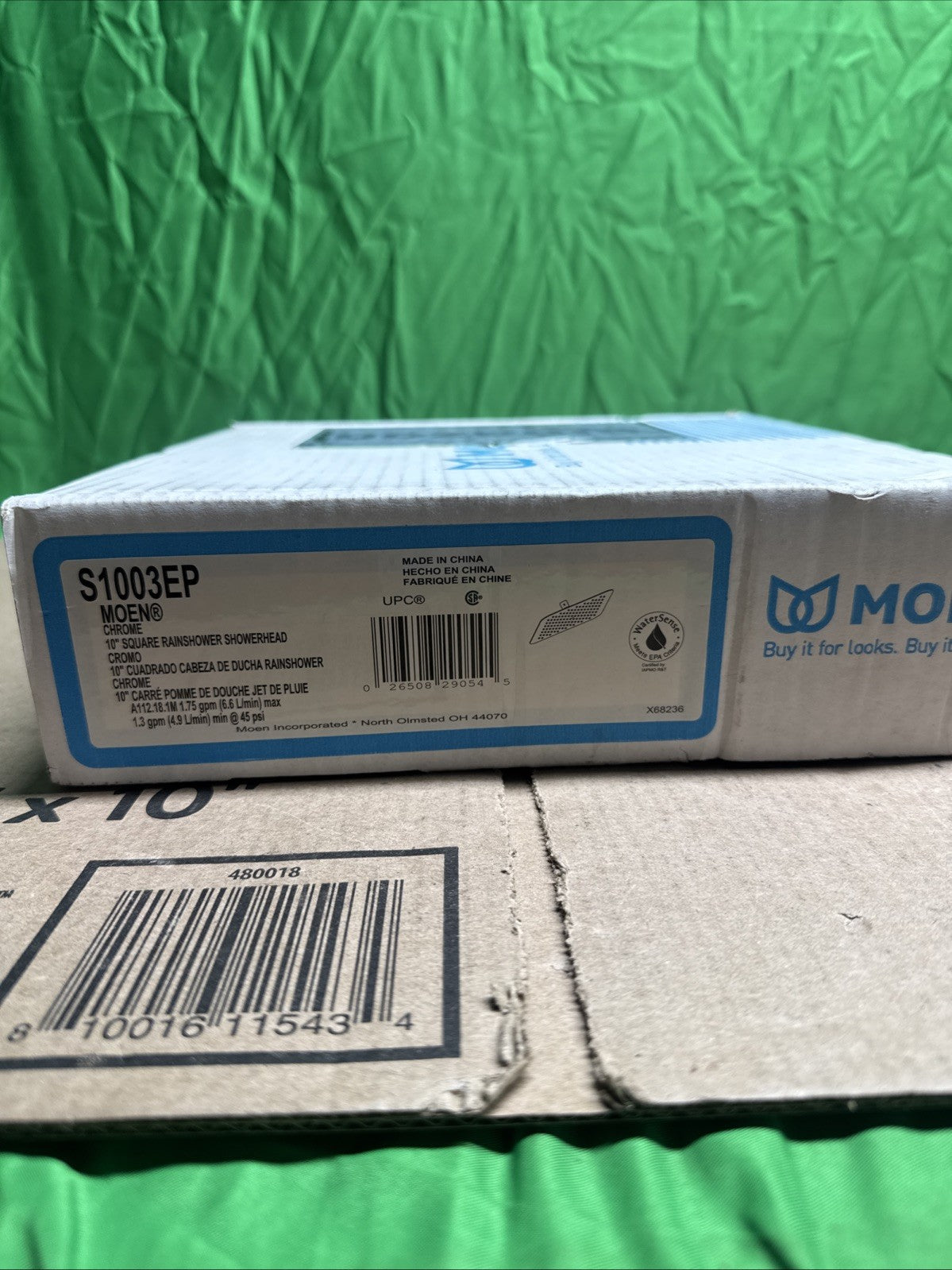 Signature Hardware S1003EP 10" Square Razor Thin Rain Shower Head Chrome Eco