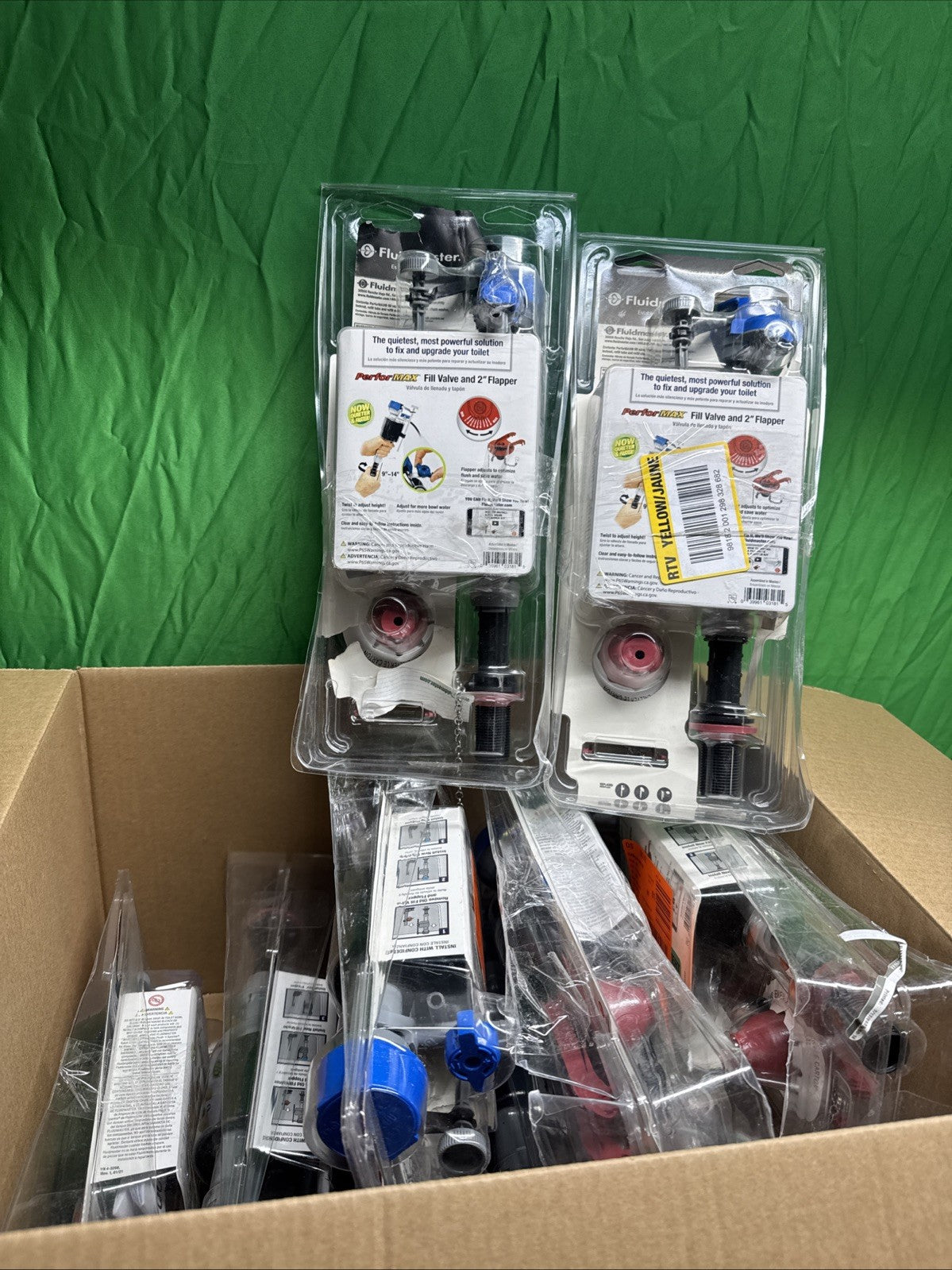 10PK Fluidmaster Performax Universal Toilet Fill Valve And FlapperKit K-400H-039