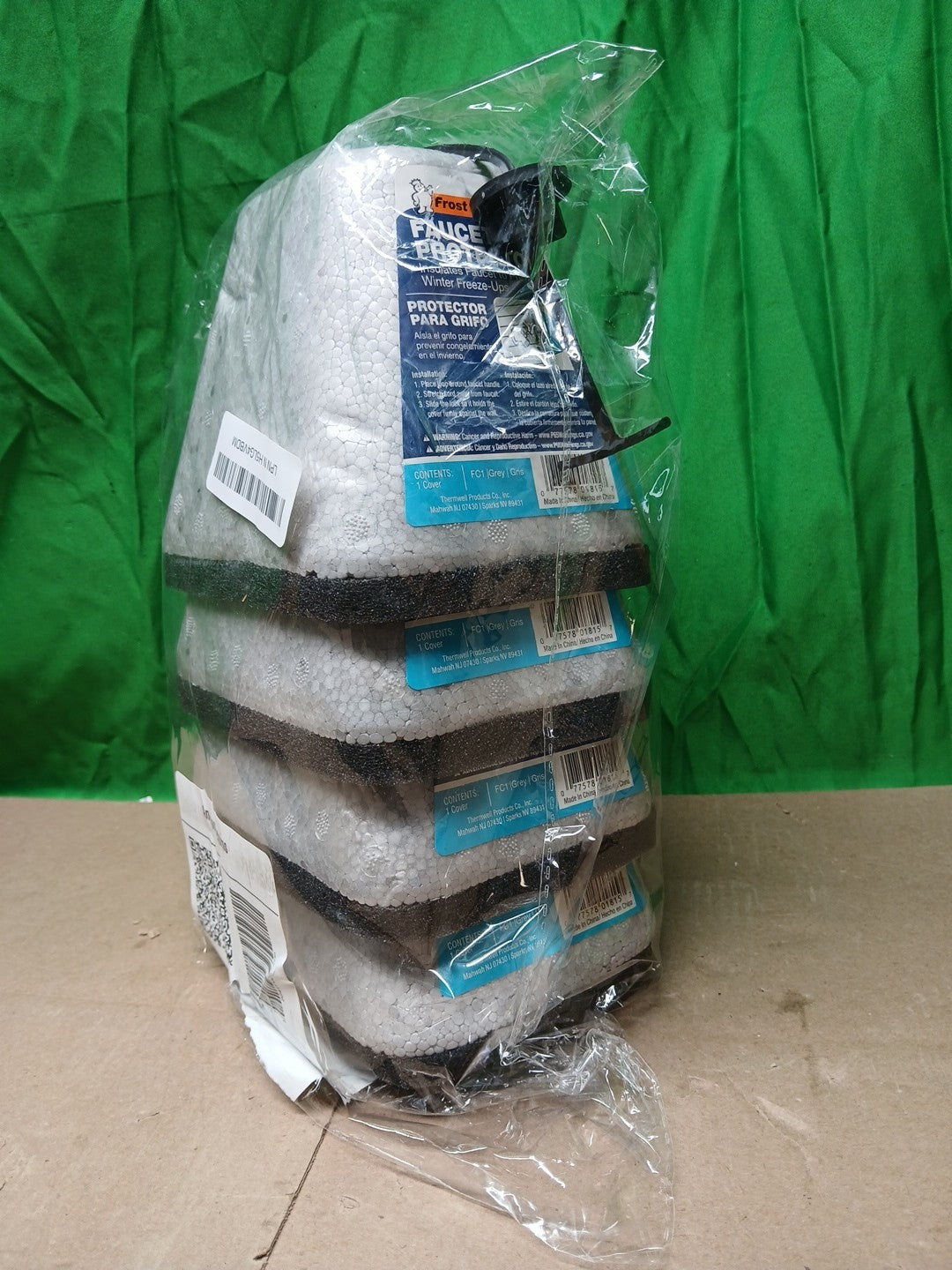 Eco-Friendly Foam Faucet Covers - 4 Pack Gray Insulation for Outdoor Faucets