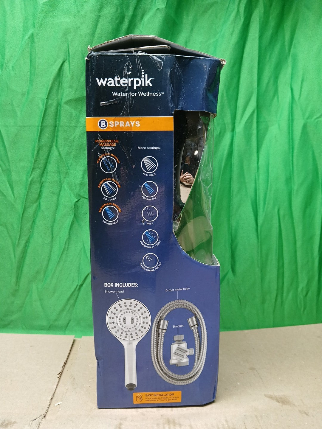 Waterpik 8-Spray Wall Mount Magnet Multi Height Handheld Shower Head 1.8 GPM..