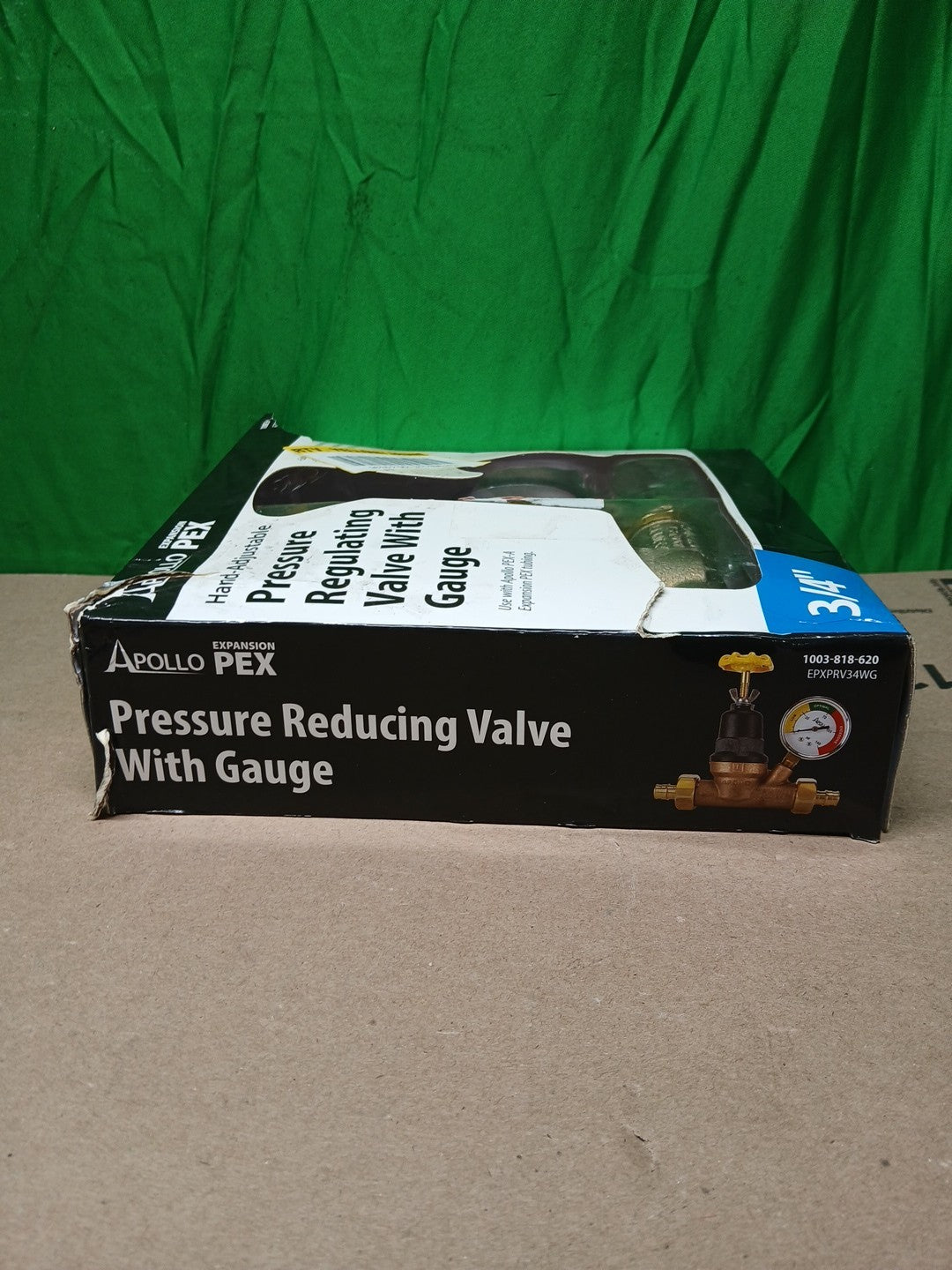 Apollo 3/4 in Bronze Double Union PEX-A Barb Water Pressure Regulator with Gauge