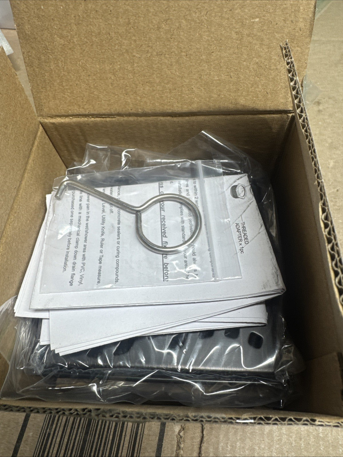 2Pk 4in.Square Stainless Steel Shower Drain with Wave Pattern in Venetian Bronze