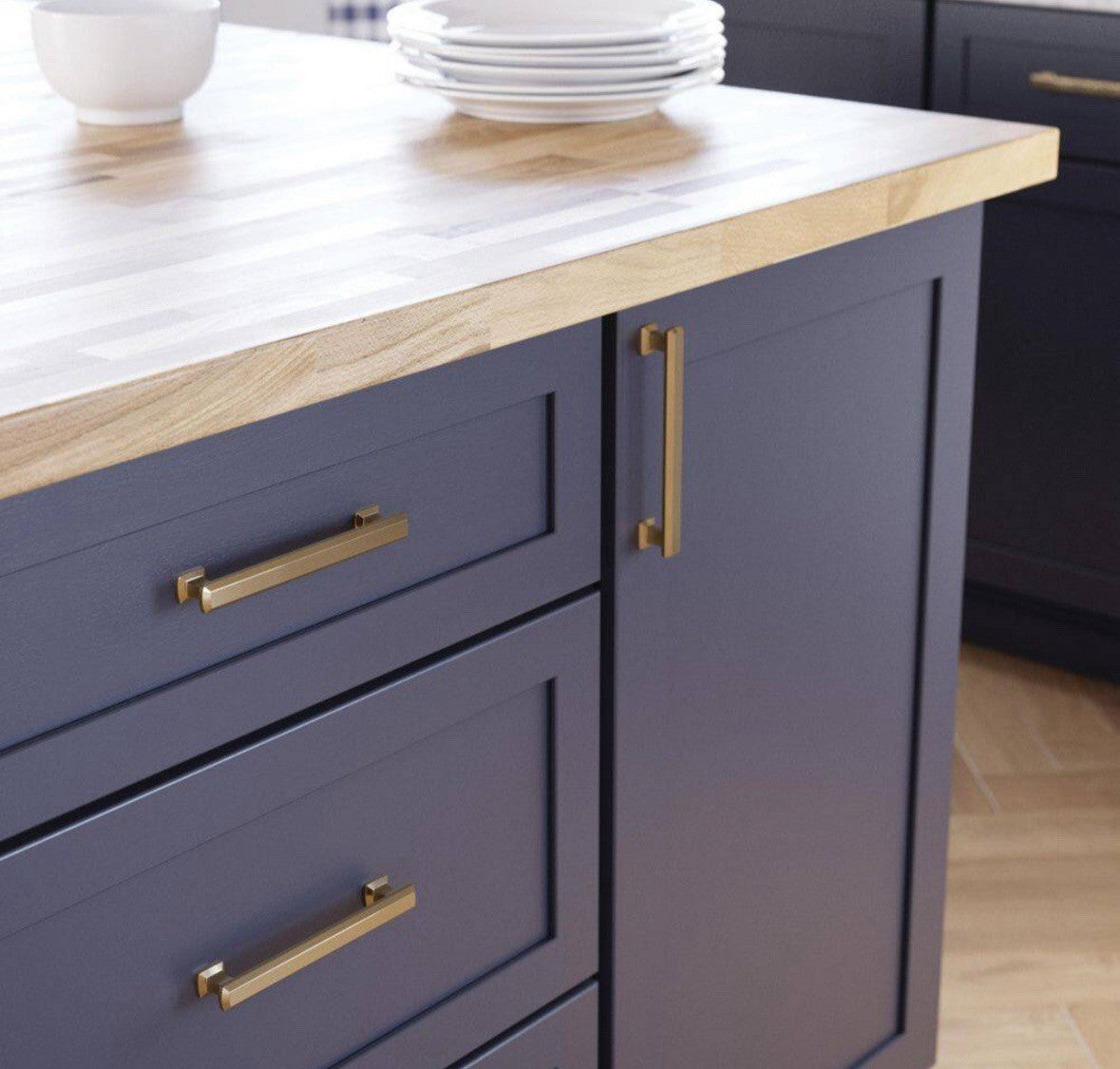 NEW 5PK Liberty Chamfered 5-1/16”Slim Bar Drawer Pull Champagne Bronze B200