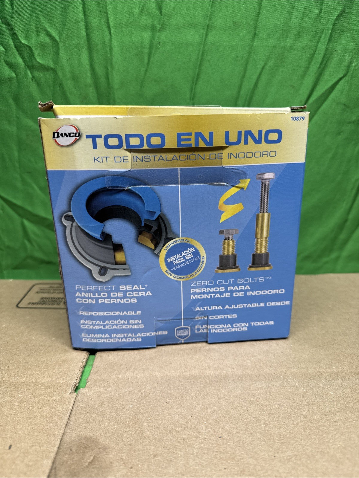 4PK DANCO All-In-One Toilet Installation Kit 10879 Perfect Seal Zero Cut Bolts