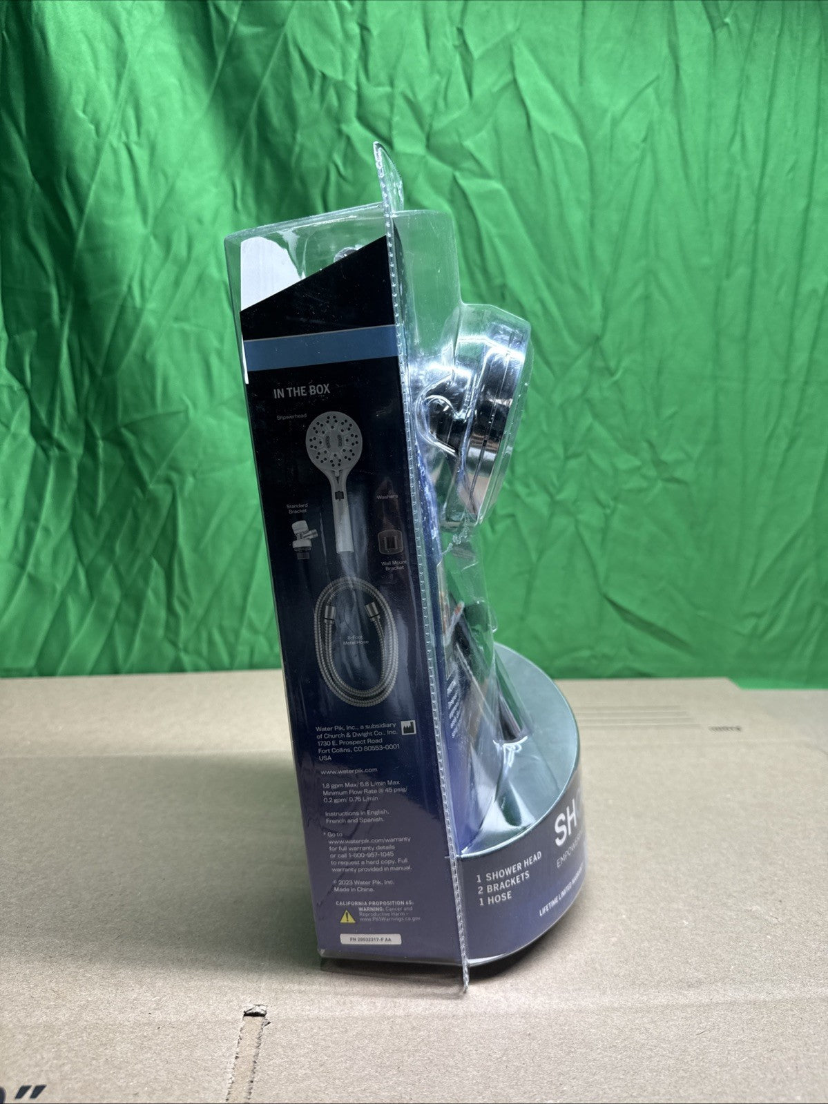 Waterpik Hand Held Shower Head Chrome 180-Degree 5-Modes QBS-563MEB