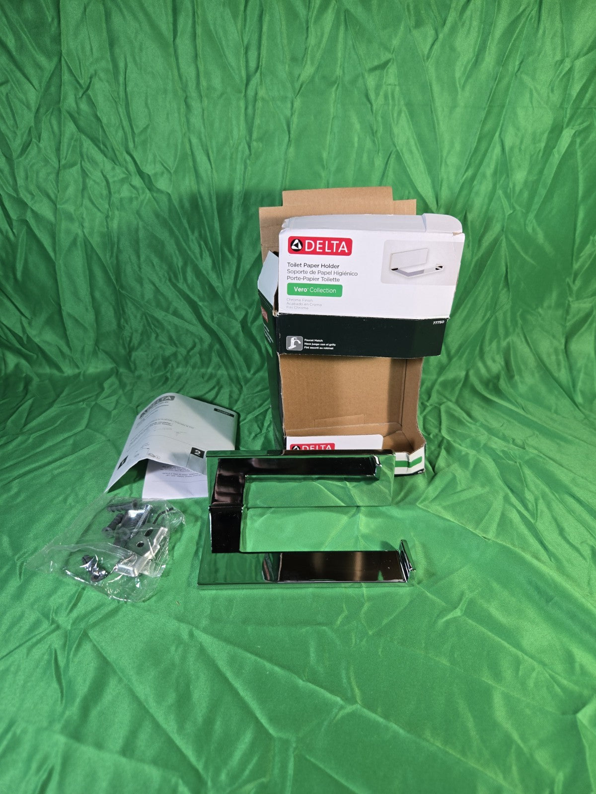 Delta Vero Toilet Paper Holder 77750-SS Brilliance Stainless - New Sealed