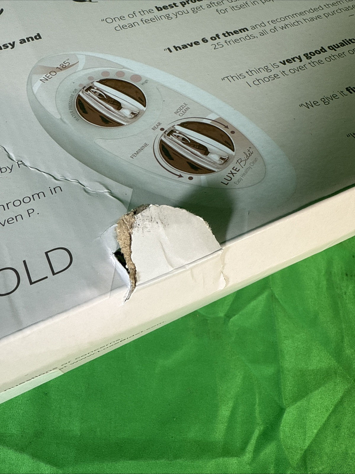 LUXE Bidet NEO 185 Rose Gold - Self-Cleaning, Dual Nozzle, Non-Electric Bidet