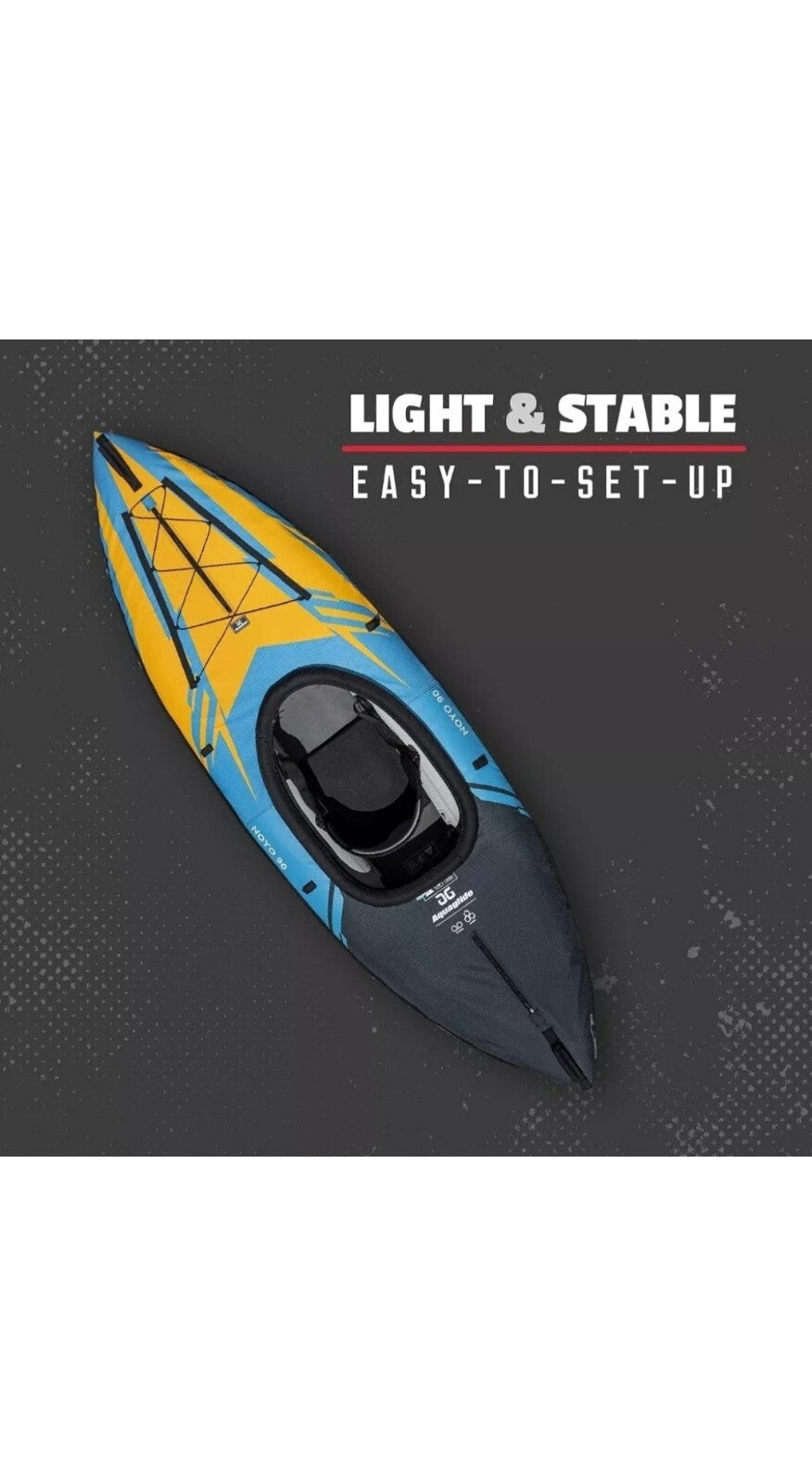 Aquaglide Noyo 90 Inflatable Kayak - 1 Person Touring Kayak