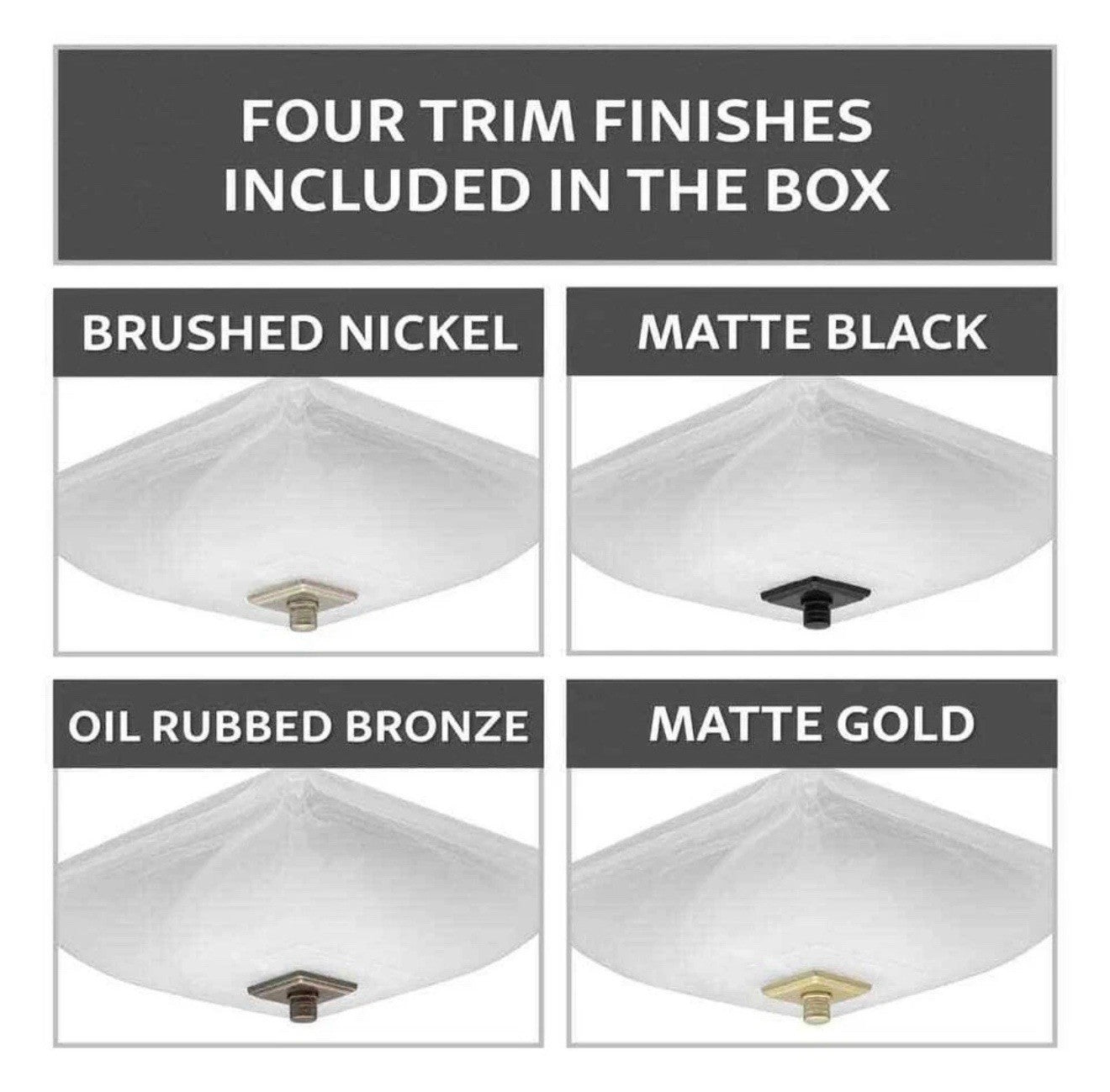 LIFT BRIDGE KITCHEN & BATH Decorative Square 70CFM Ceiling Bathroom Exhaust Fan