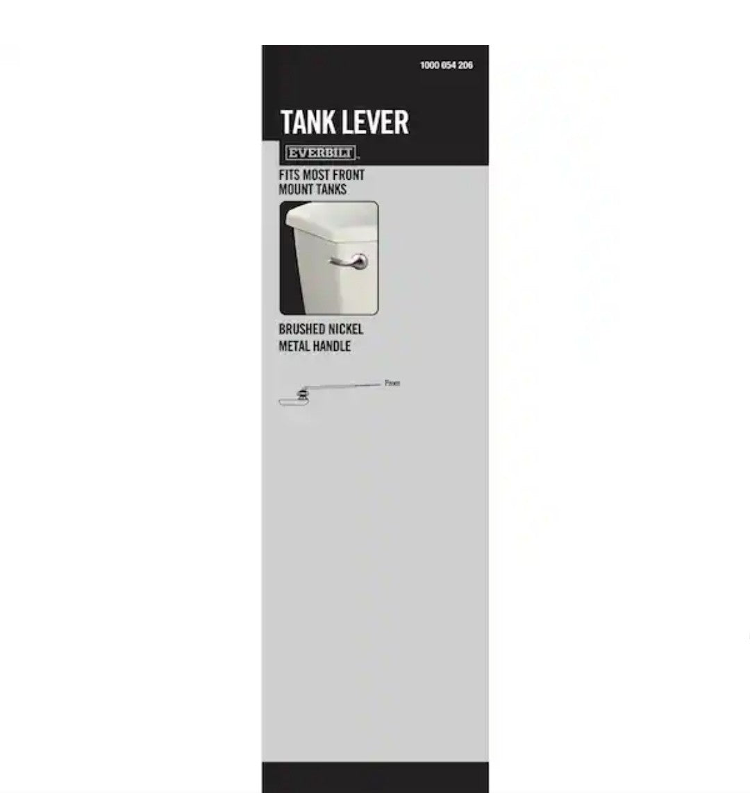 12pck Front Mount Toilet Tank Lever in Brushed Nickel NEW