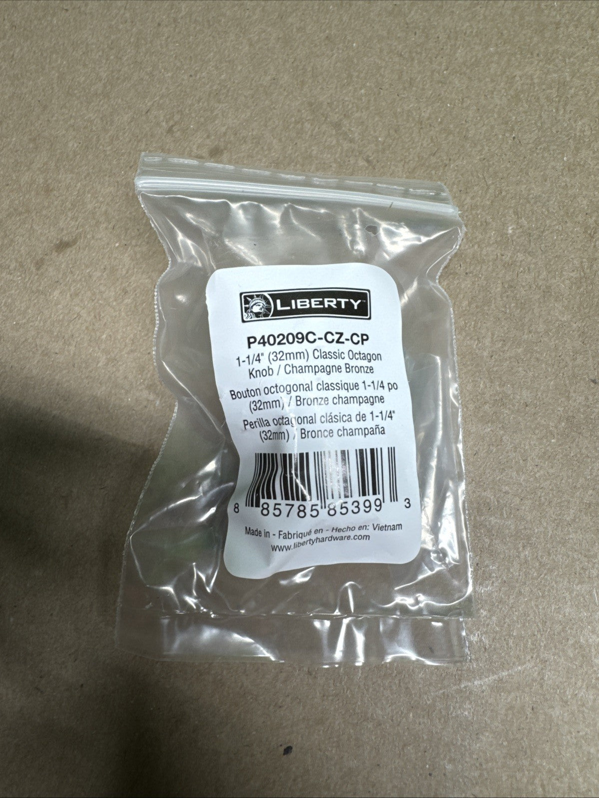 Liberty Cabinet Knob Champagne Bronze 1-1/4" P40209C-CZ-CP. 12PACK