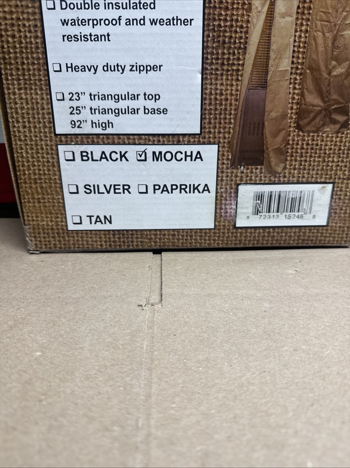 Hiland Heavy Duty Waterproof Triangle Glass Tube Heater Cover HVD-TGTCV-M Mocha