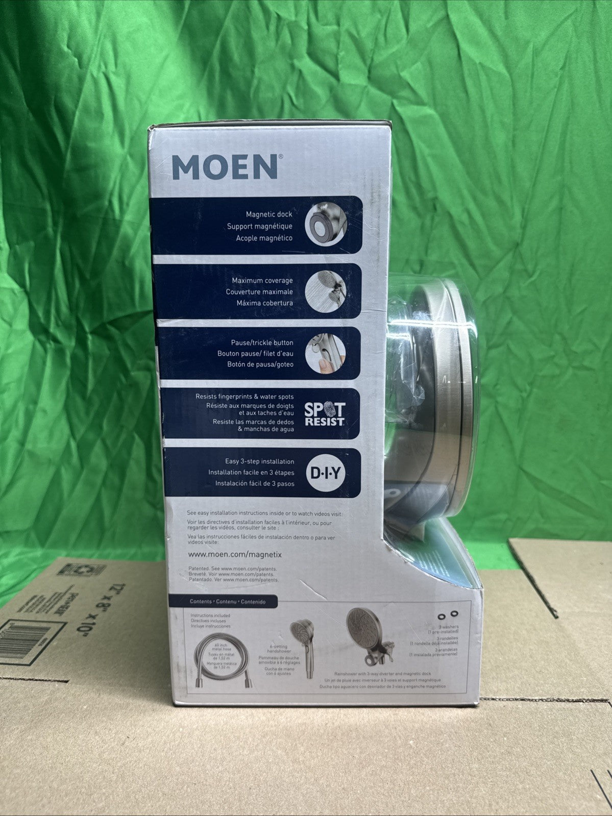 Moen Attract 26008SRN 6 Spray Shower Head & Hand Shower Spot Resistant Nickel