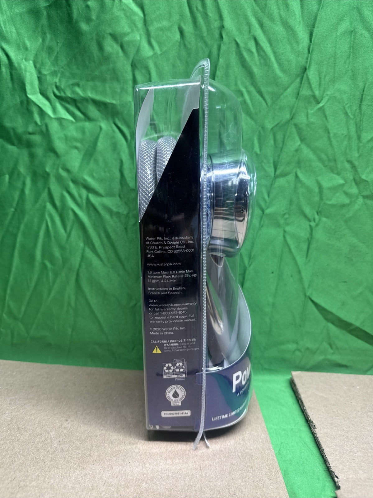 Waterpik 5-Spray 3.5 in. Single Wall Mount Low Flow Handheld Shower Head Chrome