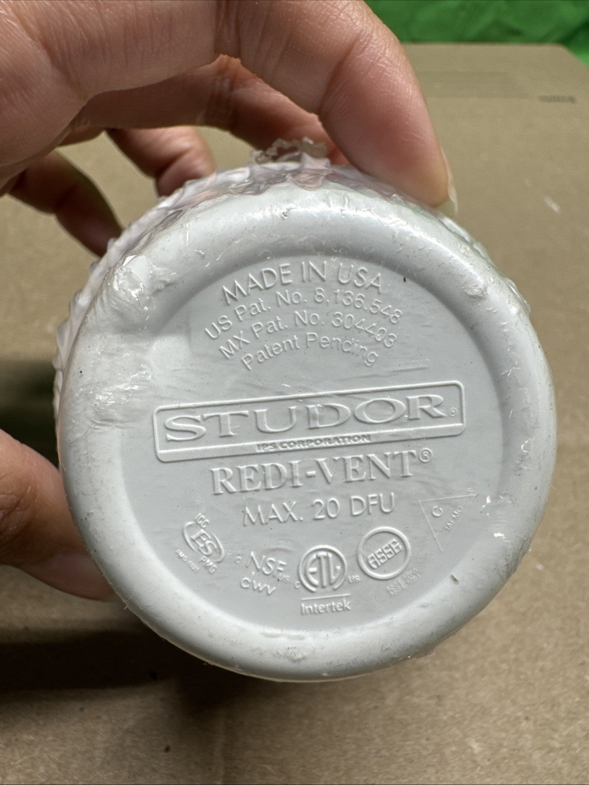 STUDOR Redi-Vent with PVC Adapter Air Admittance Valve
