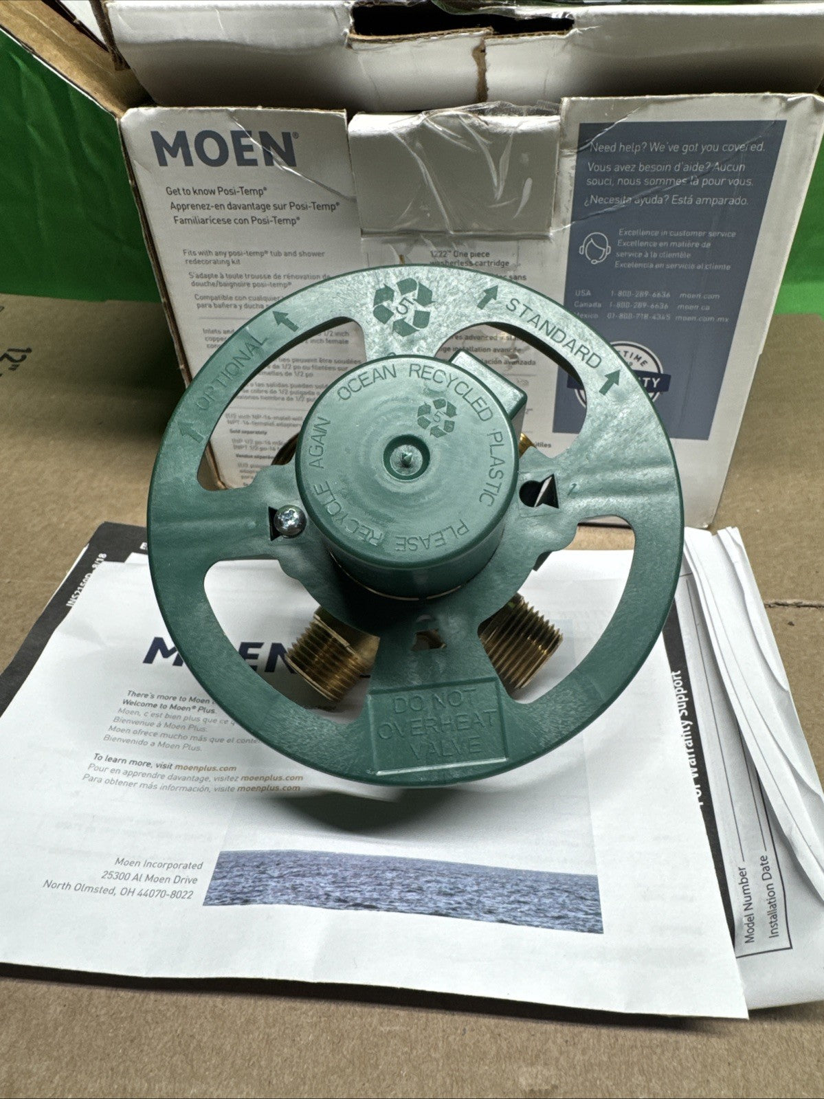 Moen 1/2 Inch Posi-Temp Pressure Balanced Rough-In Tub/shower Valve Model: 82510