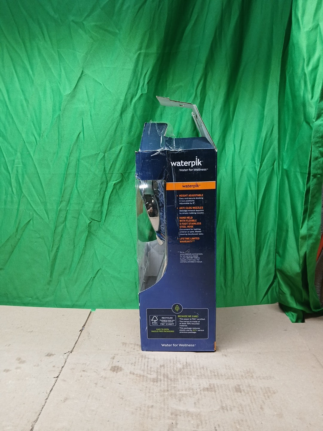 Waterpik 8-Spray Wall Mount Magnet Multi Height Handheld Shower Head 1.8 GPM