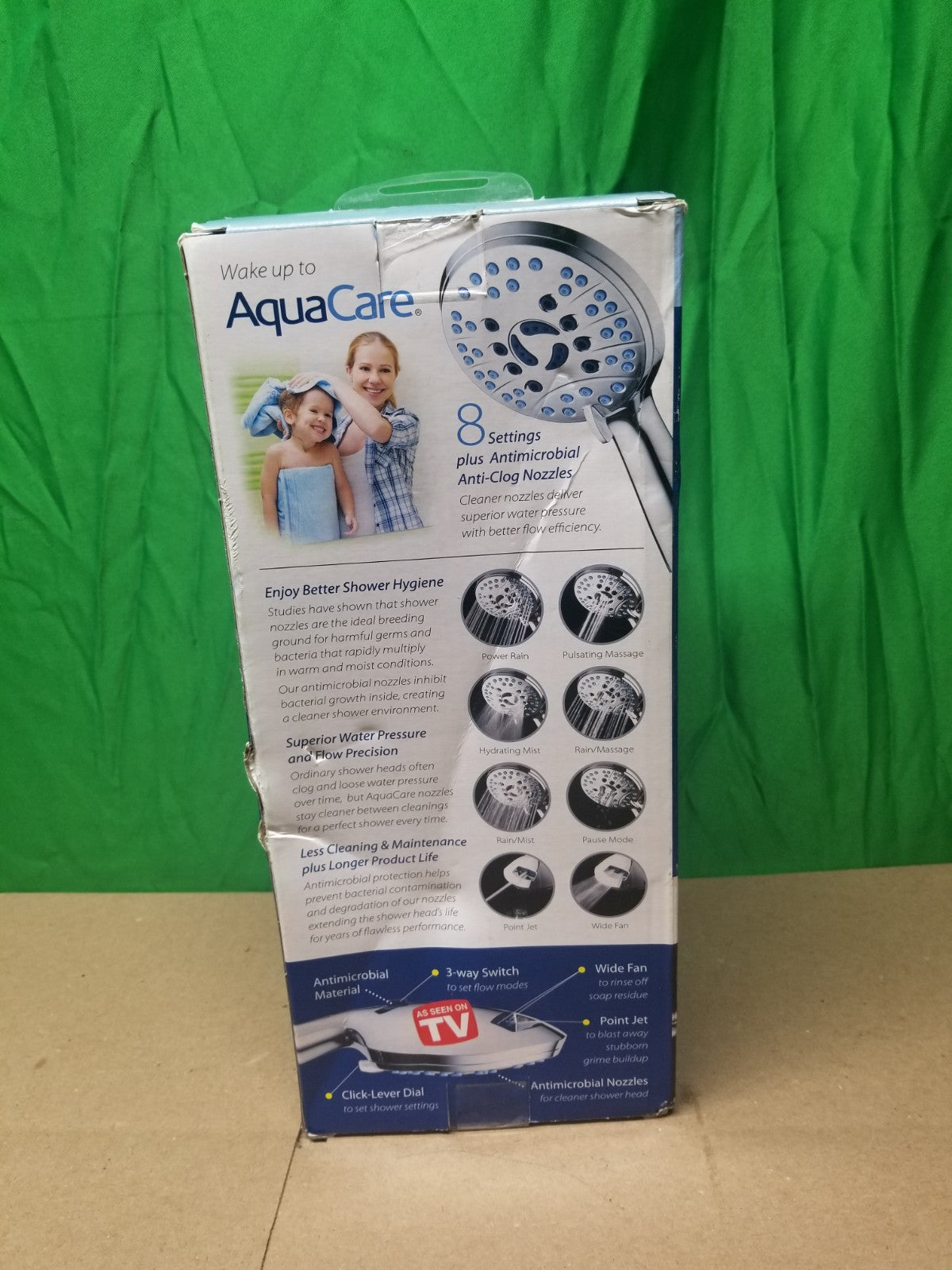 8-Spray Patterns 2.5 GPM 4.5 in. Wall Mounted Dual Shower Head New